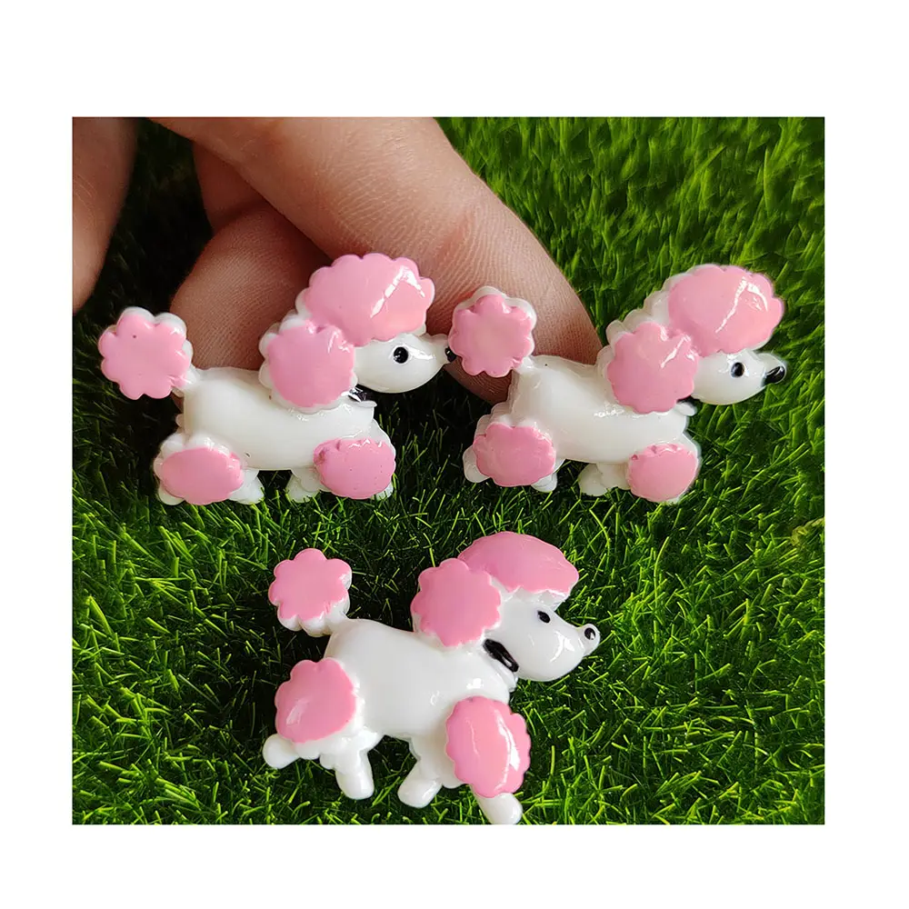 Desenhos animados Pink Dog Resina Para Slime Charme Enchimento Resina Artesanato