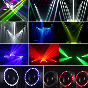 アクティブ化されたdjディスコステージライト150WDMX150ワットムービングヘッド<span class=keywords><strong>LED</strong></span>ビームライト、ハローリング開口部付き