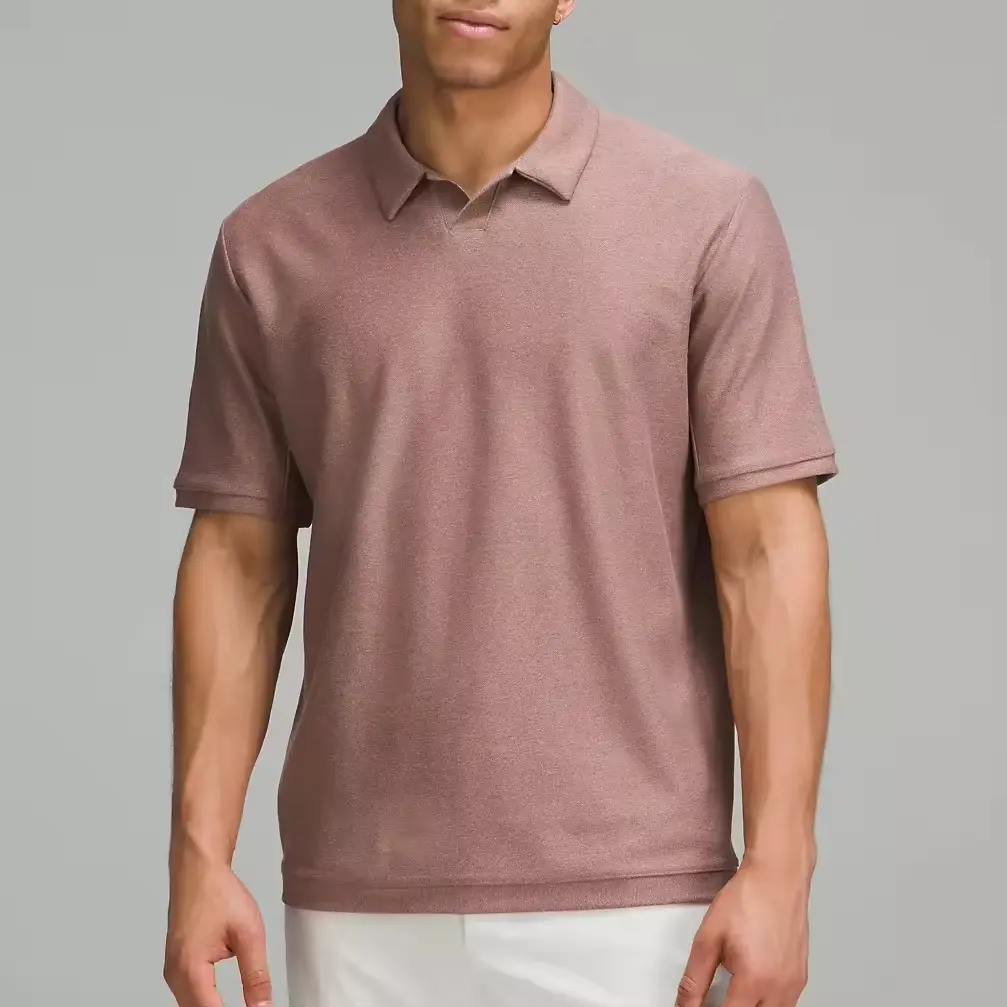 Летние мужские повседневные однотонные рубашки поло с коротким рукавом на заказ