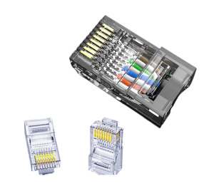 UTP Cat6 Cat7 8P8C模块化插头线孔1.0晶体接头Rj45梯形以太网网络端口RJ45连接器 - Product Image 2