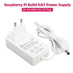Fuente de alimentación Raspberry Pi 48W 8V 6A Adaptador HAT EU US con cable de 1,5 m 16AWG Kit de motores y sensores compatibles con LEGO