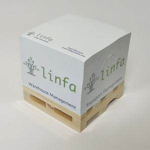 Bloc de notas de bloque de papel impreso de diseño personalizado, Cubo de notas con paleta de madera, regalos promocionales - Product Image 4