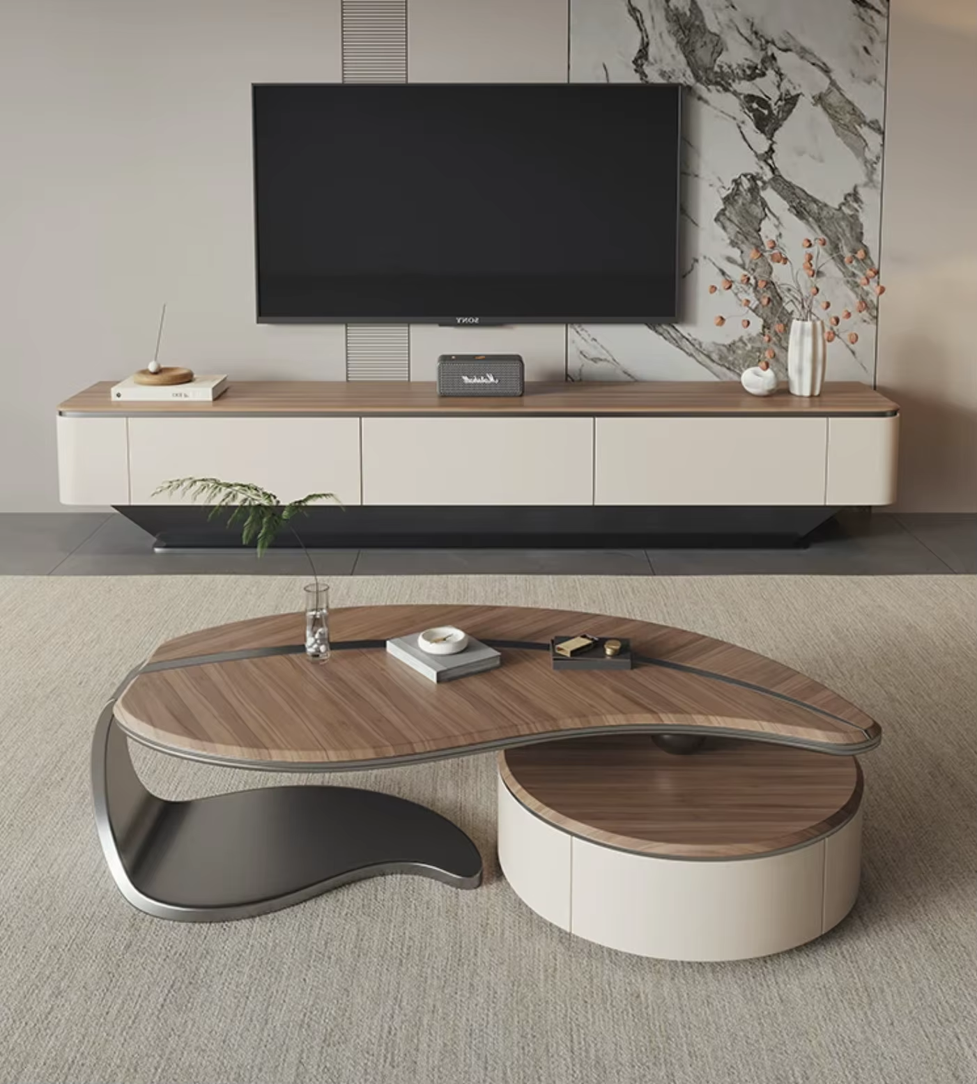1.4M Coffee Table &2.0 M TV Stand Set