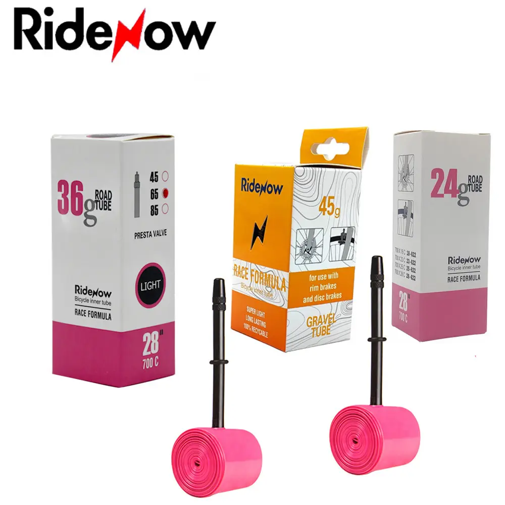 RideNow 19g TPU צינור 700x18-28c כביש אופני צמיג 45mm/65mm/85mm 700C סופר אור צינור פנימי
