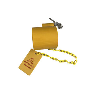 Bánh xe Vua Pin khóa thép rắn chống trộm Trailer nhiệm vụ nặng nề khóa Kingpin với thẻ cảnh báo - Product Image 5