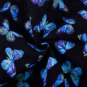 Tùy Chỉnh Thiết Kế Bướm 78gsm 100% Cotton Trọng Lượng Nhẹ Dệt Thoáng Khí In Kỹ Thuật Số Vải Cho Phụ Nữ Dresses & Túi Xách - Product Image 4