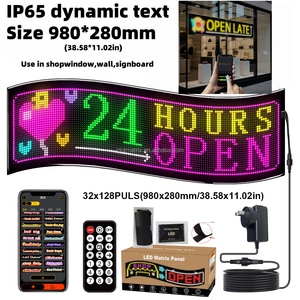 32128 più personalizzabile App-programmabile LED cartello di bordo USB 5V scorrimento messaggio luce matrice pannello per la pubblicità Storefront - Product Image 2