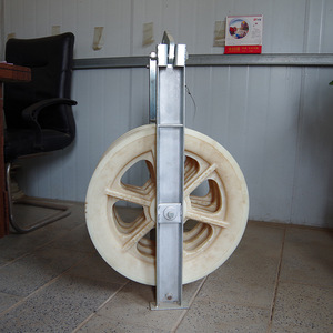 Transmission Line <strong>Stringing</strong> Tools 3 Wheel Nylon <strong>Stringing</strong> Pulley <strong>Block</strong> - Product Image 6