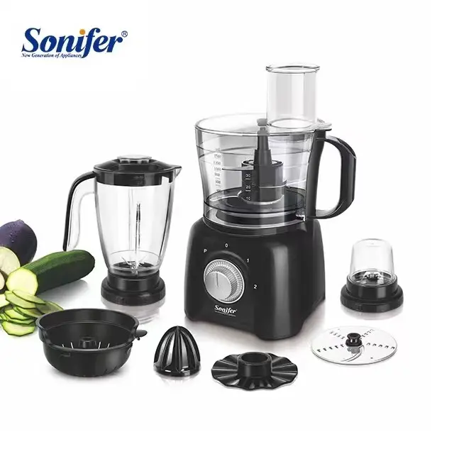 Sonifer SF-8027 toptan ev 400w çok fonksiyonlu dilimleme sıkacağı chopper değirmeni blender elektrikli mutfak robotu 9 in 1