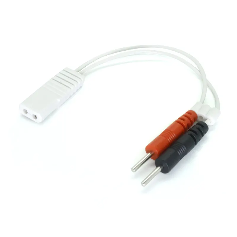 สินค้าใหม่ SR 2pin อิเล็กโทรดตะกั่ว wire2.0 รอบปลั๊กหลายสิบอิเล็กโทรดสําหรับ TENS หน่วยกายภาพบําบัดเครื่อง