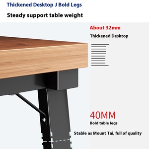 Langlebiger rechteckiger einfacher PC-Schreibtisch für Home Office und Schlafzimmer für Spiele oder Computer Workbench Desktop Workstation - Product Image 3