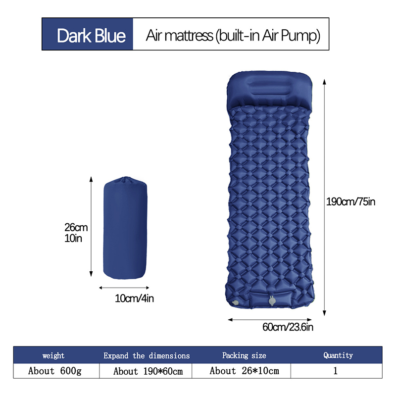 Dark Blue- built in air pump