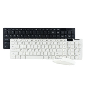 Computadora de oficina, portátil, teclado inalámbrico, combos de ratón, teclado inalámbrico y ratón, conjunto de ratón y teclado blanco y negro - Product Image 1