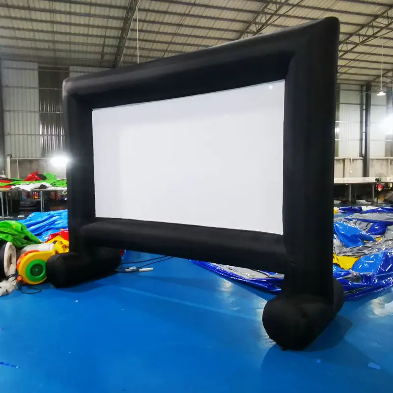 Tela inflável para projetor de filmes ao ar livre, equipamento de cinema ao ar livre, tela de ar inflável de 20 pés