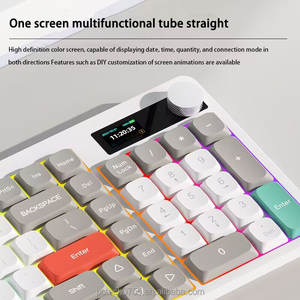 YK100 tastiera meccanica a basso profilo tre modalità Wireless Rgb Mac Office Game Compact 101Key Display Hd regalo di festa per ragazze - Product Image 3