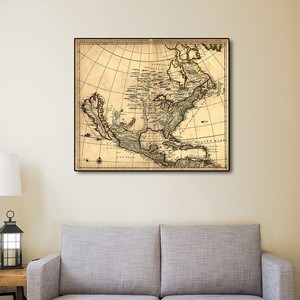 北美16英寸X 20英寸地图C1685复古海报墙艺术 - Product Image 4