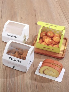 Chất lượng cao tùy chỉnh mở cửa sổ hộp giấy cuộn khăn Puff bánh bao bì hộp cửa hàng món quà tráng miệng bánh mì hộp takeout - Product Image 3