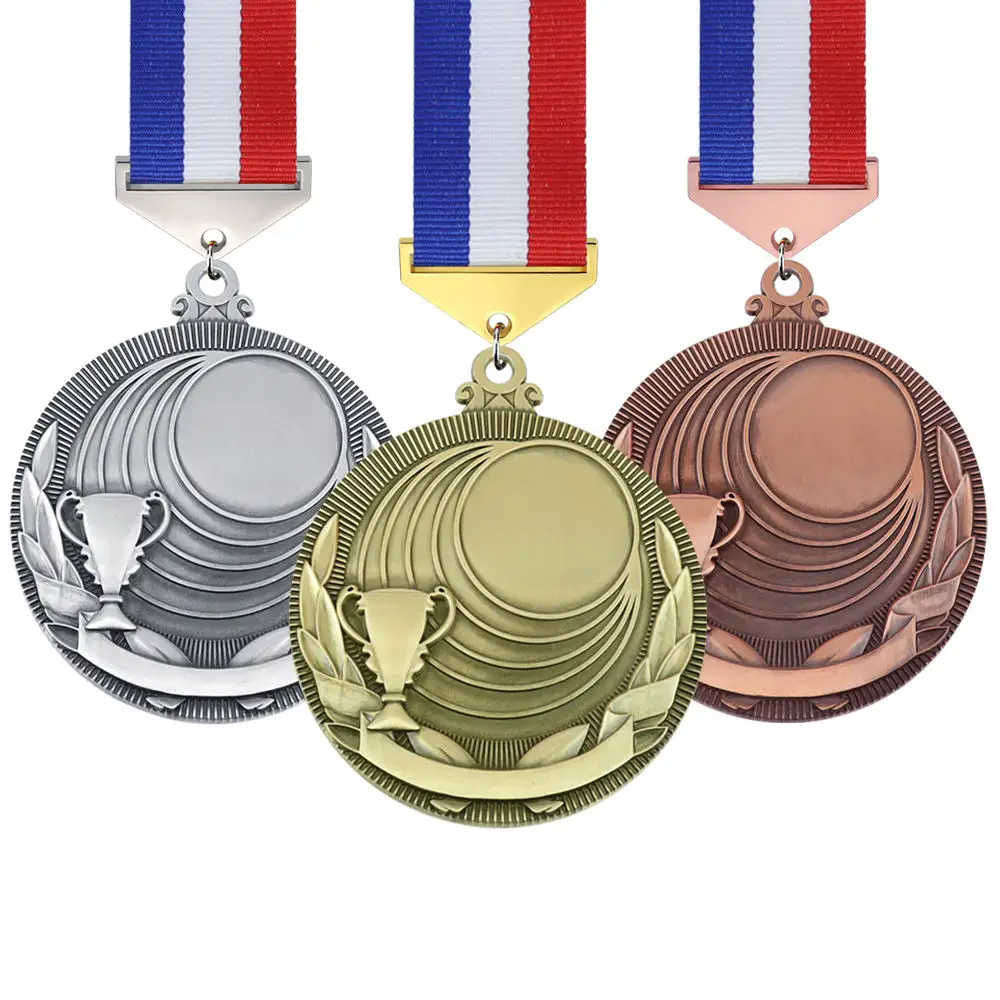 Medali kosong pabrik pasokan Tempat logam emas pemasok sublimasi emas tembaga olahraga medali kosong kehormatan