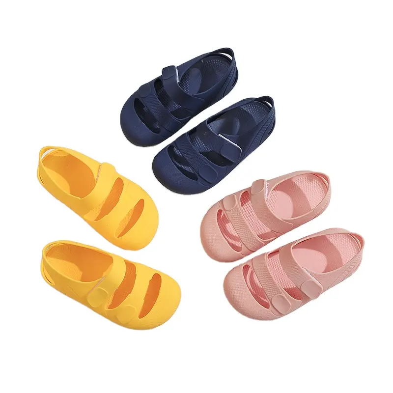 Ummer-zapatos de plástico suave para niños y niñas, sandalias con agujeros para el agua