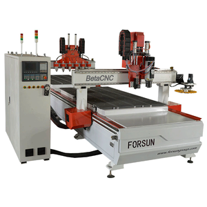 Sistema de Control Syntec, pórtico doble y enrutador CNC de mesa para tallado de madera, máquina de moldeo de puerta de diseño con software Artcam