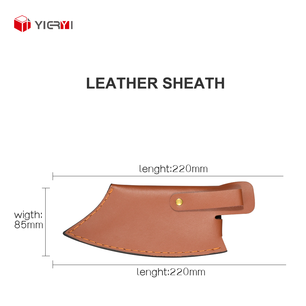 Marrón - funda de cuero para cuchillo solamente