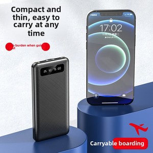 High Capacity 10000mAh Power Bank with LED Display Mini Compact Mobile Power Custom Logo Micro USB <strong>Input</strong> 10W <strong>Output</strong> Perfect Gift - Product Image 4