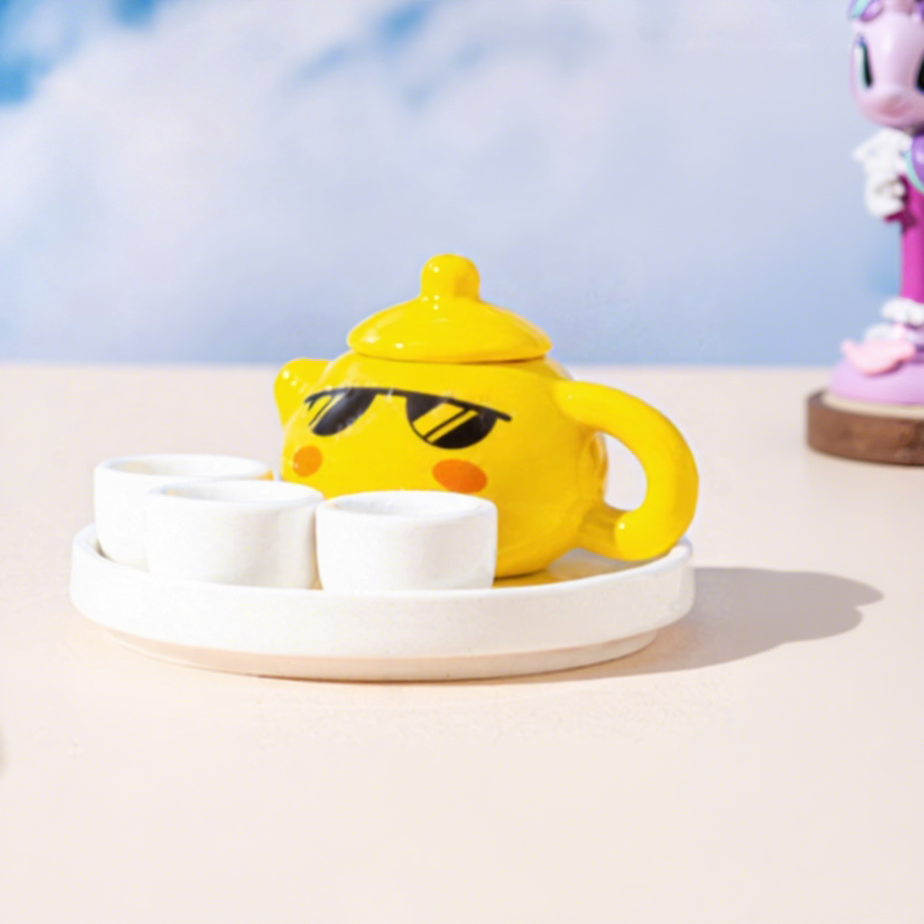 Yellow-diy xishi tea tray gift box