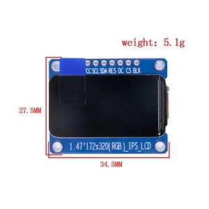 1.47&quot; 1.47 inch 172x320 SPI Full Color TFT HD IPS Screen <strong>LCD</strong> LED Display <strong>Module</strong> 172*320 ST7789 <strong>Controller</strong> 3.3V SPI <strong>Interface</strong>