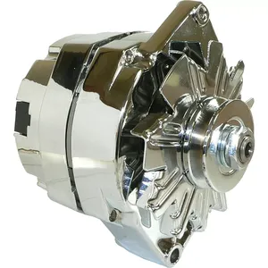 <strong>Alternator</strong> for 110A Chrome STREET ROD <strong>GM</strong> HIGH AMP OUTPUT One 1 <strong>WIRE</strong>; 400-12395