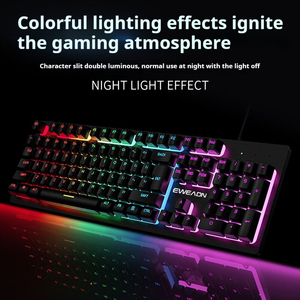 EWEADN 104-Keys Wired Mechanical Feel USB Interface Gaming <strong>Keyboard</strong> LED Backlit for Business &amp; Office New Product - Product Image 4