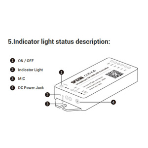 SP328E BalanX Smart App MESH Red Synchronous Magic Direccionable Synchronization Group Sync IC RGB SPI Controlador LED - Product Image 5