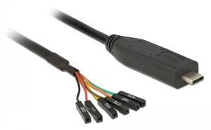 USB Type-C 2.0オス-LV TTL 3.3V6ピンピンヘッダーメス個別rs232シリアルケーブル