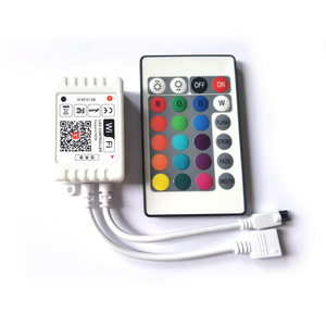 Смарт-управление приложением DIY синхронизация музыки DC12V DC24V IR 24 клавиши Wi-Fi беспроводной пульт дистанционного управления rgb светодиоды контроллер для rgb Светодиодные полосы - Product Image 3