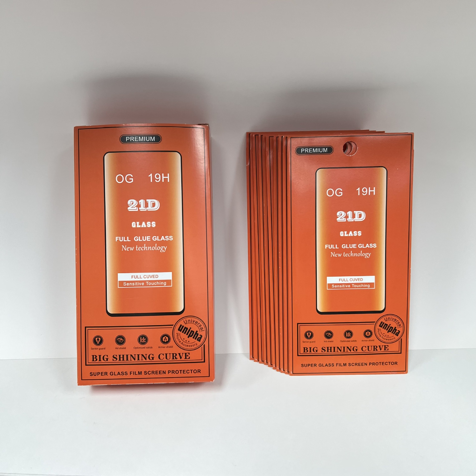 Boîte d'emballage orange