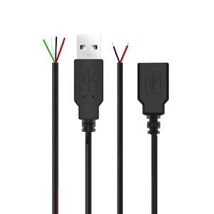 OEM Male to Female 3a <strong>USB</strong> 2.0 Extension Connector Pair Tail Open Connection <strong>Serial</strong> Cable Pigtail 4 Core 2 Wire <strong>Usb</strong> Data Cable - Product Image 1