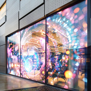 Schermo a LED trasparente flessibile con finestra di roll up per il miglior prezzo di visualizzazione dell'animazione del centro commerciale - Product Image 6