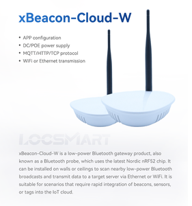Receptor Bluetooth IoT de largo alcance ble wifi para Beacon Locsmart XBeacon-Cloud-W Gateway - Product Image 2