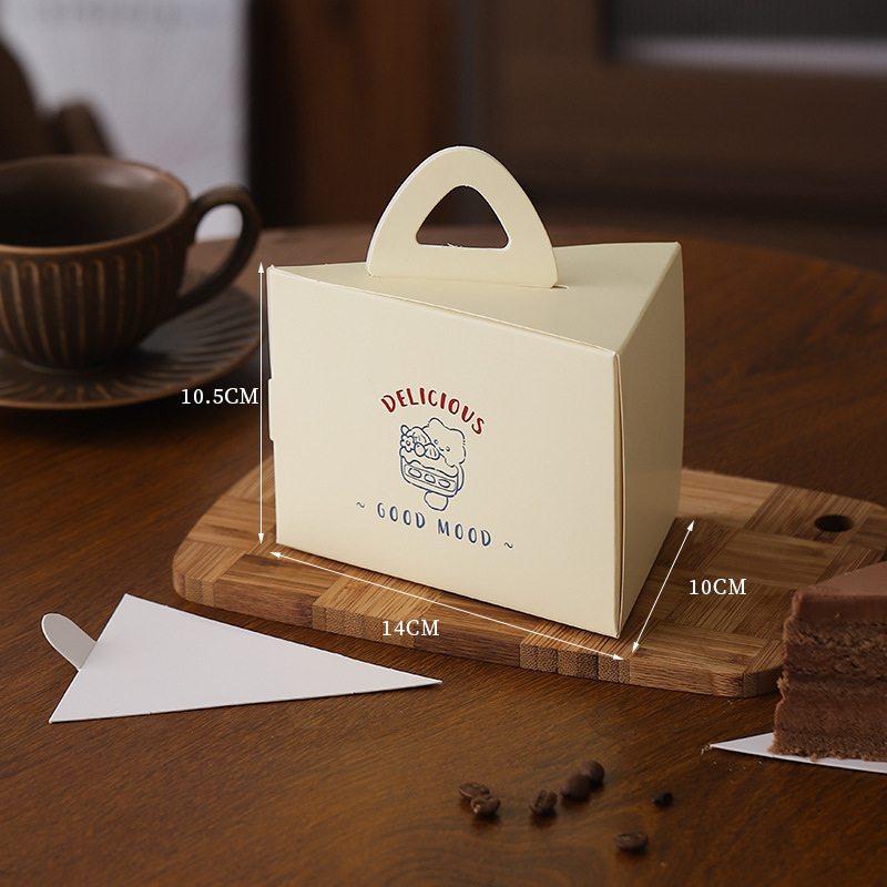 Triangular beige box