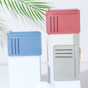 功能学生银行卡夹便宜糖果色拉链信用卡包 - Product Image 2