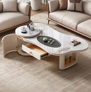 Mesa de té moderna para hacer té Kung Fu, combinación de soporte de té multifuncional para sala de estar - Product Image 4
