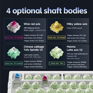 Mchose g75pro Logo có dây USB RGB LED Light PC máy tính tùy chỉnh 2.4G chơi game không dây chuyển đổi cơ khí 75% bàn phím - Product Image 5