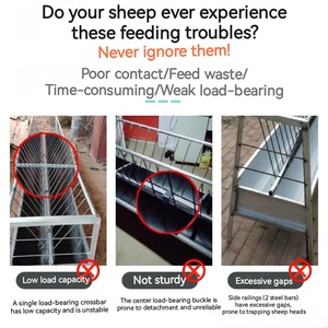 Bền màu xám thép mạ kẽm máng ăn cho cừu dê chăn nuôi động vật trung chuyển trang trại sử dụng - Product Image 4
