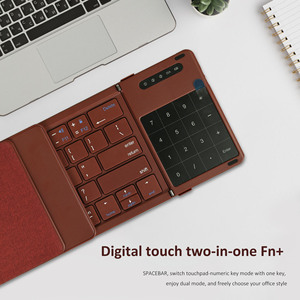 Panel táctil de teclado plegable inalámbrico Bluetooth con función numérica teclado plegable de modo dual