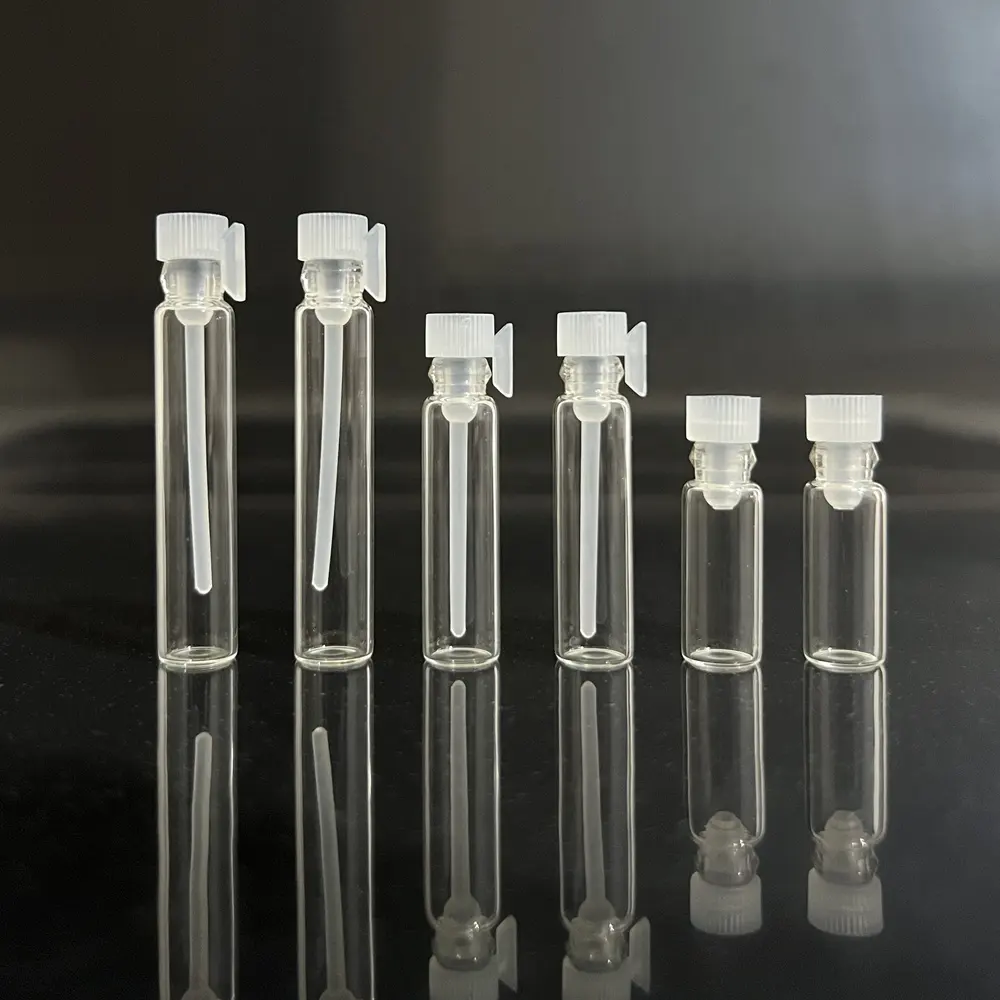 Petits flacons d'échantillon de parfum, avec bouchon en plastique, 0.5/1/2ml, 10 unités, pour échantillons