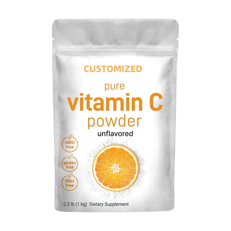 Polvo de vitamina C 100% ácido ascórbico puro polvo de extracto de vitamina C de grado alimenticio soporte inmunológico