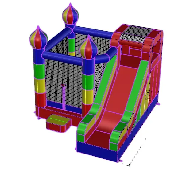 Mini castillo inflable usado para el hogar, Combo de Casa de rebote para niños