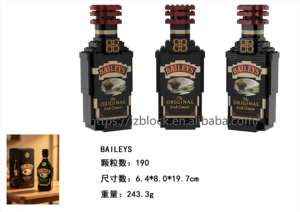 Thiết kế chuyên nghiệp Baileys khối xây dựng thiết lập các chai hình dạng của ly rượu vang Baileys Whisky khối xây dựng thiết lập - Product Image 3