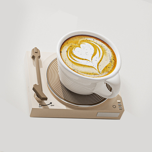 Luxury Record Player Design Smart <strong>Cup</strong> Warmer Coaster - Fast Heating, 12H Constant Warm, <strong>Auto</strong> Shut Off, for Coffee <strong>Tea</strong> Milk - Product Image 2