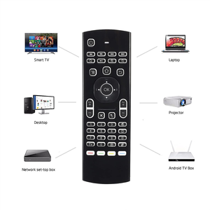 MX3 2.4g Air Mouse voce telecomando giroscopio mini tastiera retroilluminazione Fly Air Mouse senza fili tastiera Airmouse MX3 - Product Image 3