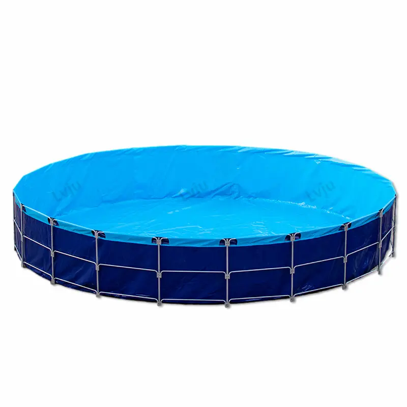 Lvju grands réservoirs réservoir pisciculture pêche pour l'agriculture poisson Pvc pliable pisciculture réservoir/aquaculture étang 0.9mm